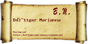 Böttger Marianna névjegykártya